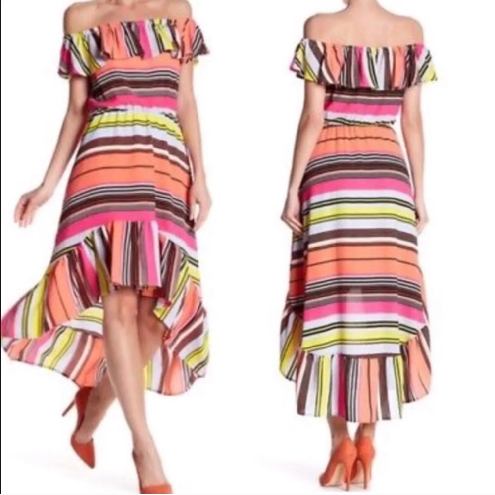 High-Low Off Shoulder Summer Dress